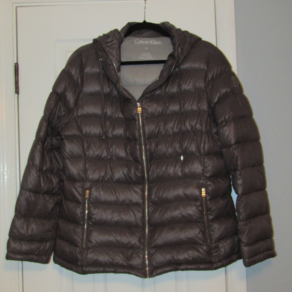 Gray Calvin Klein Puffer Jacket XL